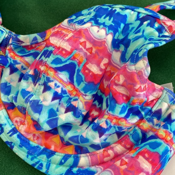 NWT colorful bikini top size 30D - Picture 3 of 4